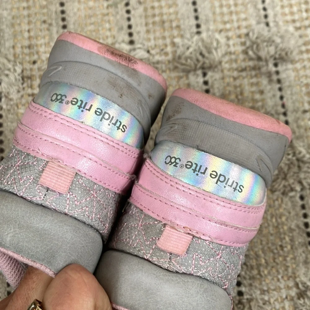 Stride rite wide width Pink waterproof sneaker boots